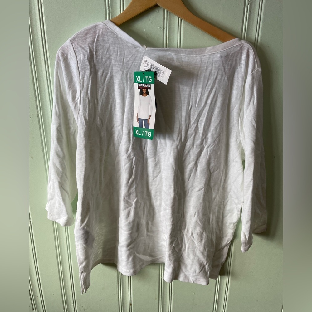 🔊 Kirkland Signature | NEW White Boatneck Top